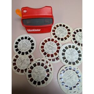 Vtg View-Master 3D Viewer 21 Movie Reels Disney Romper Room Cabbage Patch Bambi